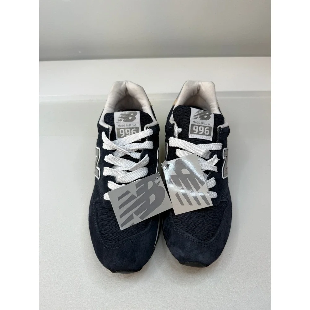 New Balance 996 Made USA Navy Blue Suede Mesh Sneakers Youth 6 Womens 7.5 New